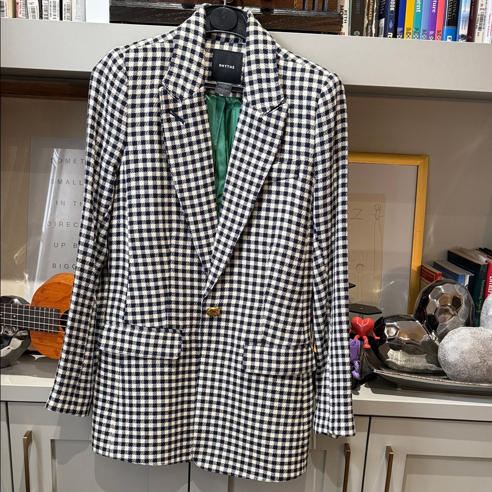Smythe Black and White Checkered Blazer